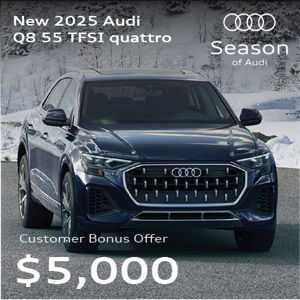 front facing 2025 Audi Q8 parked